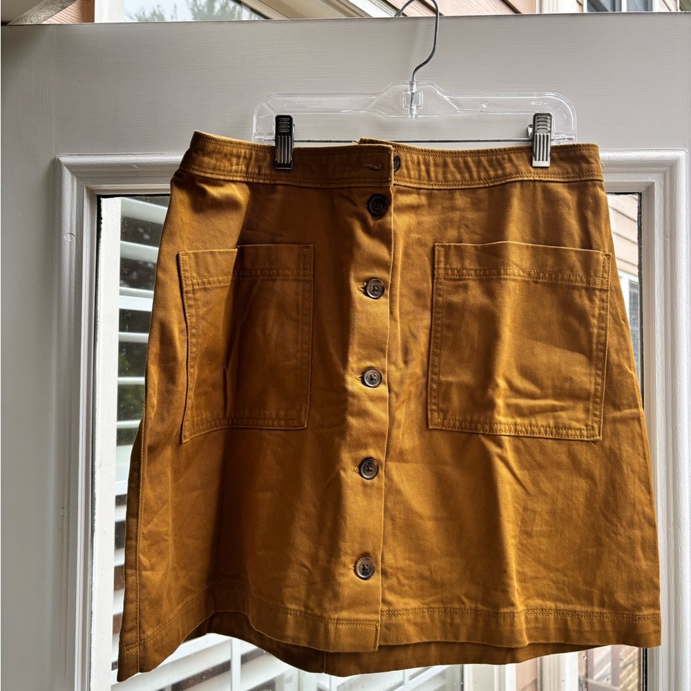 Old Navy Women's Button-Front Brown Skirt